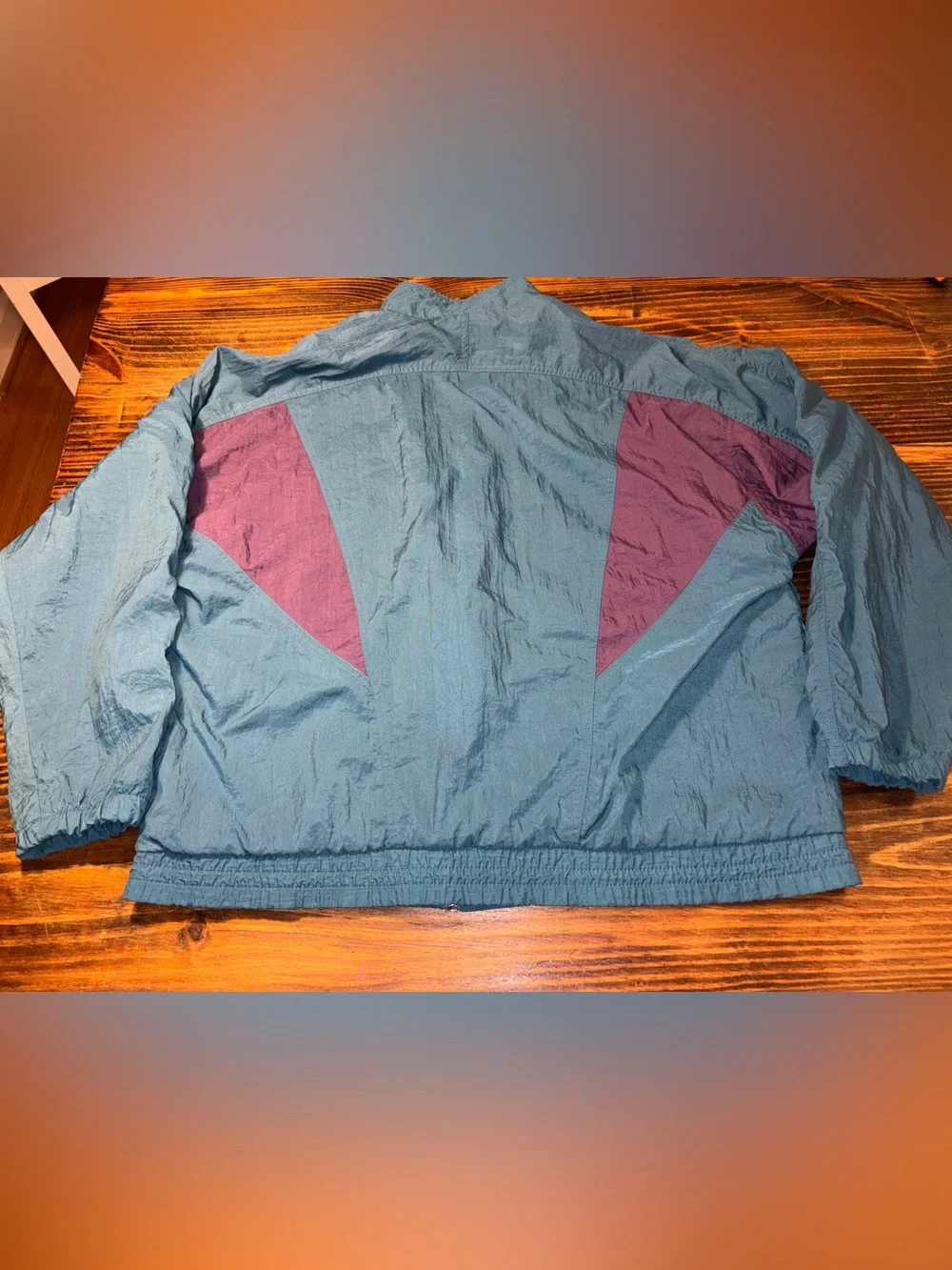 Vintage Adidas Originals Colorblock Windbreaker Jacket Blue Burgundy 90s Retro L
